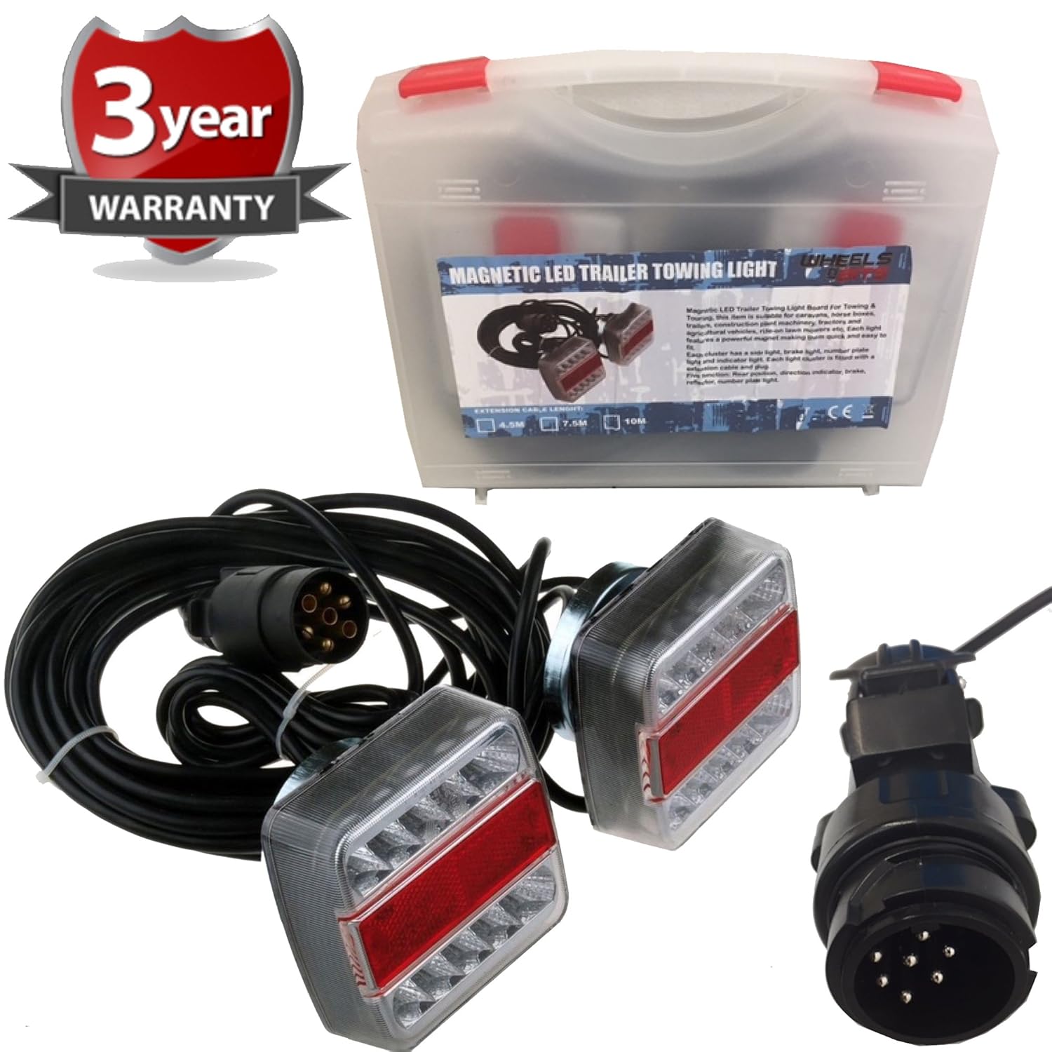 Rear Magnetic Trailer Lights - Magnetic LED Tractor Light Board Trailer Towing Lamp With 10m