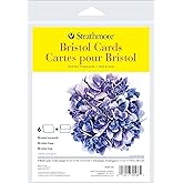 Strathmore 300 Series Bristol Cards, Smooth, Announcement Size, 3.5x4.875 inches, 6 Cards & Envelopes - Custom Greeting Cards for Weddings, Events, Birthdays, Holidays