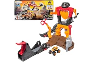 Monster Jam Smash & Bash SmashBot Playset with Launcher, Exclusive 1:64 Scale Monster Truck, 15-Inch Repairable Robot, Kids Toys for Boy and Girls Ages 3 and up