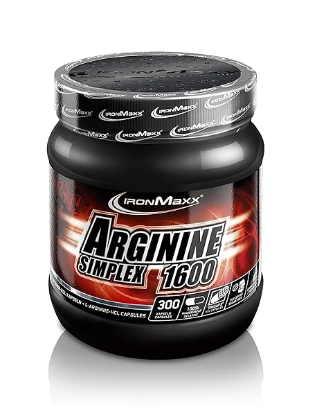IronMaxx Arginin Simplex 1600 – Ideal für Bodybuilding – Extra hohe Konzentration von L-Arginin Aminosäuren – Muskelaufbau, Kraftaufbau und Ausdauertraining – Supplement – 300 XXL Kapseln (Tricaps)