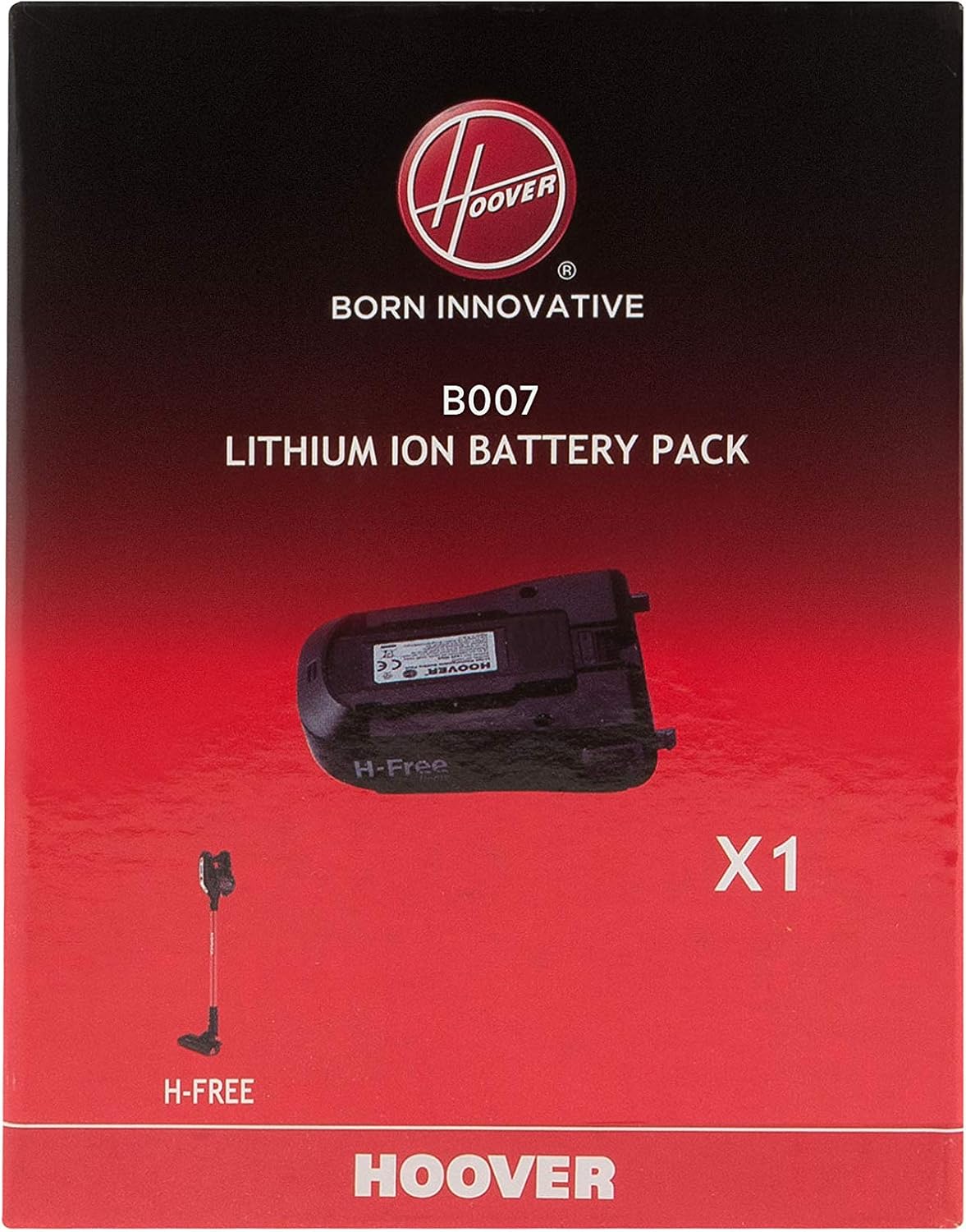 Hoover B007 Rechargeable Lithium Vacuum Cleaner Battery, 18.5 V, Black, Original Battery, for Hoover H-Free Stick Vacuum Cleaners - Image 3