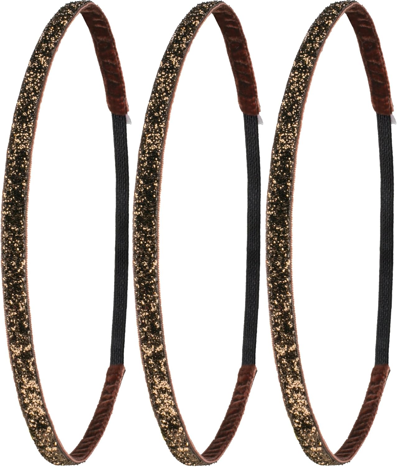 Ivybands ® | Das Anti-Rutsch Haarband | 3-er Pack | Triple Braun