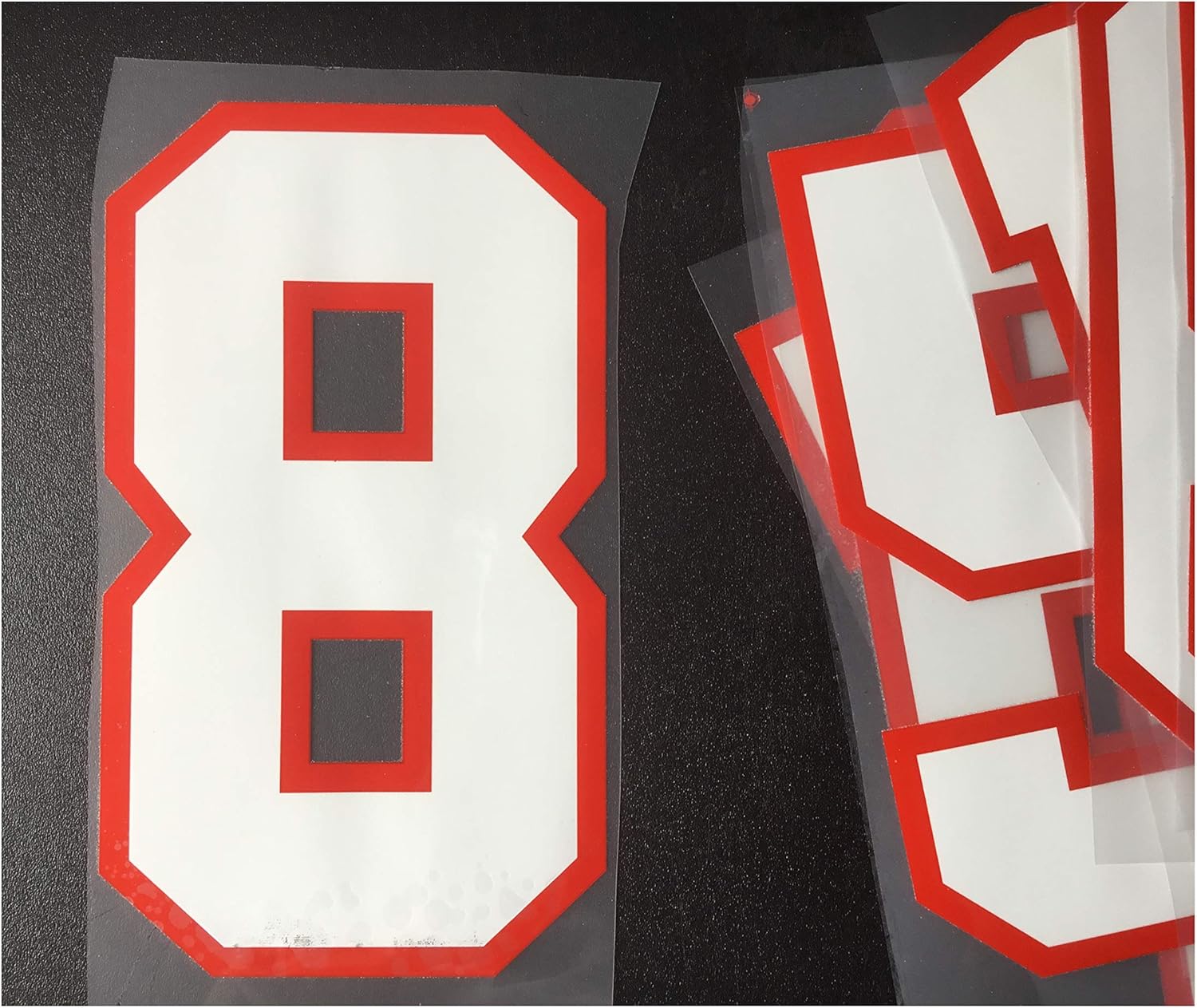 Números para planchar por transferencia de calor en camisetas deportivas  rojos Adornos y ornamentos Costura