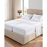 California Design Den 1000 Thread Count Split King Sheets, 5 Pcs Set, White | 100% Cotton Sateen, Good Housekeeping Seal, Split King Sheets Sets for Adjustable Bed with 2 Separate Twin-XL Mattresses