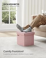 SONGMICS Storage Ottoman 30x30x30 cm Jelly Pink LSF028R51 view 3