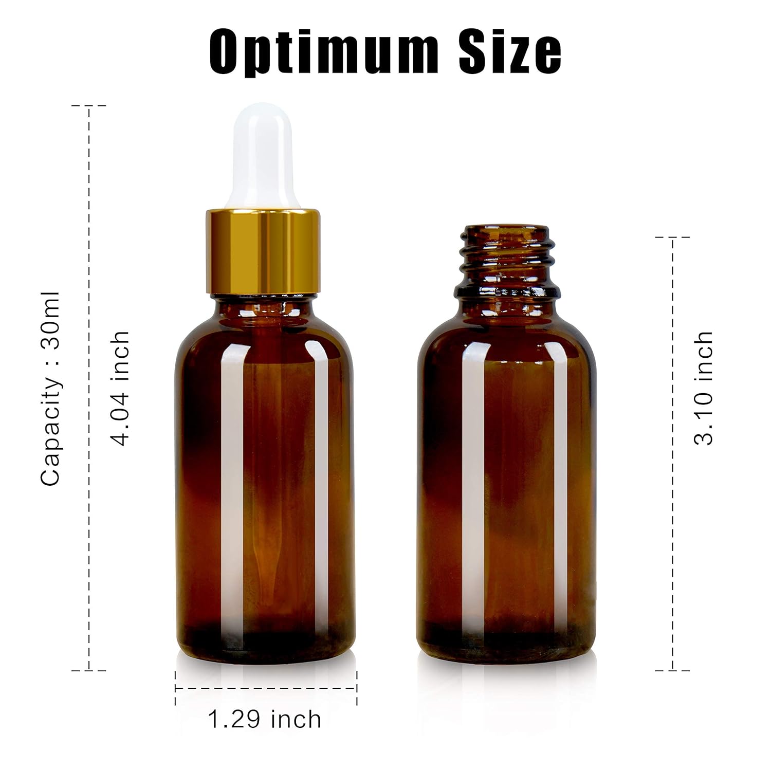 XIA QIAN GE 24 Pack, 1 oz Dropper Bottles for Essential Oils,30ml Amber Glass Bottles with Eye Droppers Tincture Bottles,Leak Proof Travel Bottles for Liquids,Lab Chemicals: Beauty