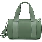 FODOKO mini Gym Bag for Women, barrel purse,Crossbody Duffel Bags Handbag from Gym to Travel(Green)