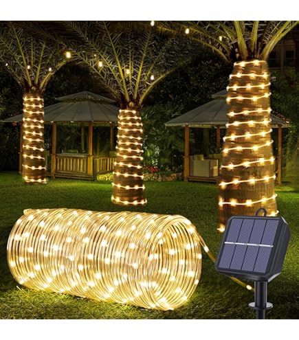 Pack De 2 Guirnaldas Solares Rojas Para San Valentín - 400 LEDs, 46 Metros Total, Impermeables, 8 Modos De Luz