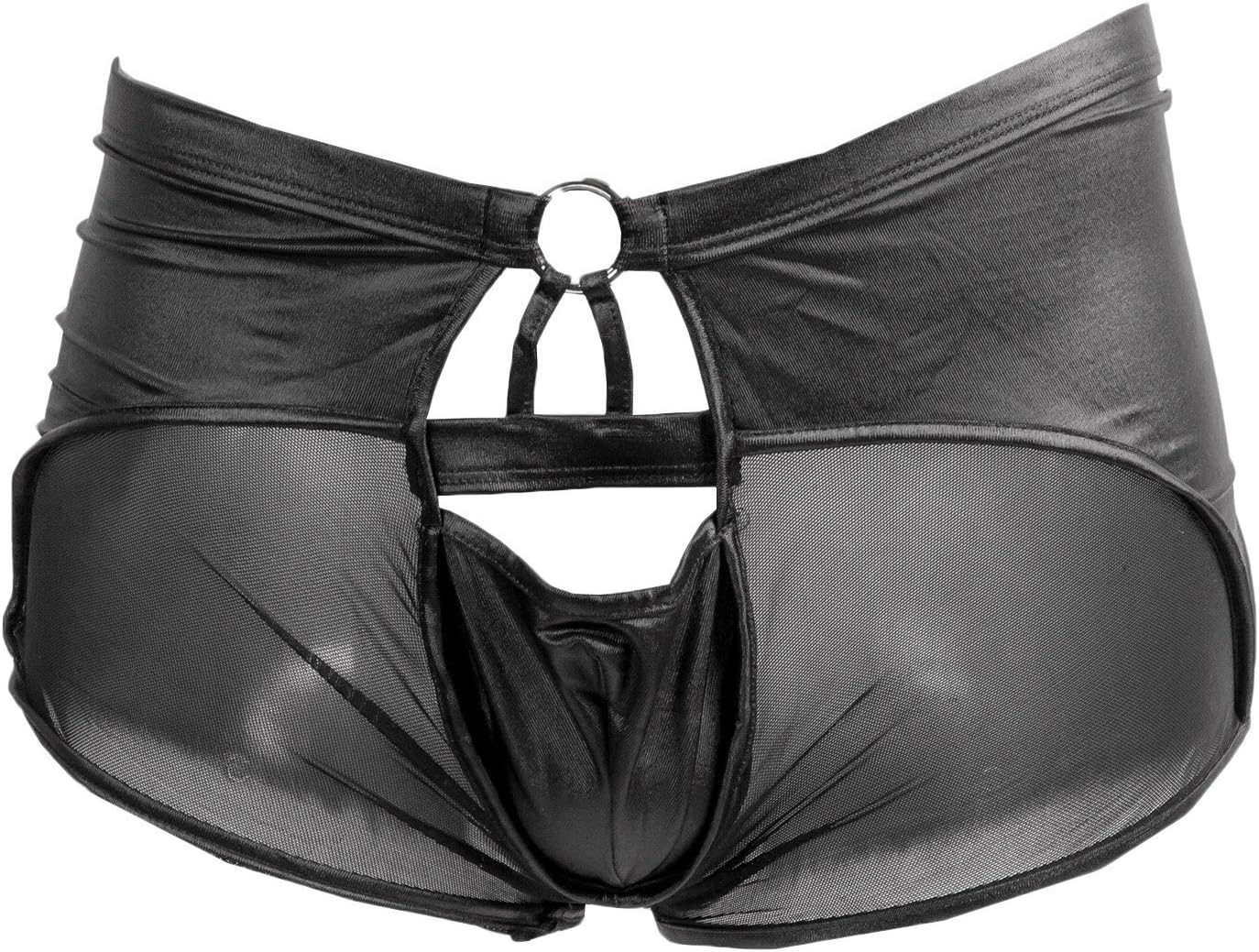 Male Power Birdcage Sheer Short Black