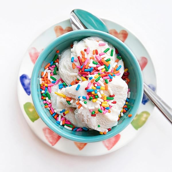YUPIK RAINBOW SPRINKLES, 2.2 LB (35.2 OZ), LOW SUGAR, CHOLESTEROL-FREE, SODIUM-FREE, KOSHER, IDEAL FOR BAKING, AND DECORATING ICE CREAM, CAKES, COOKIES, CUPCAKES, AND DONUTS