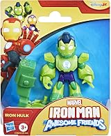 Marvel Iron Man and His Awesome Friends Iron Hulk Action Figure Toy 3in Green view 5
