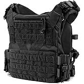 KESONS Tactical Vest, Quick Release Outdoor Weighted Vest, Adjustable 3D Breathable Modular Vest for Training