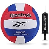 Reebok - Volleyball Official Size, Composite Cover, Soft Touch Panels | Includes Pump &amp; Needle, Includes Balls, Performance Composite Ball, Ultra Soft Feel, VR-3K Series