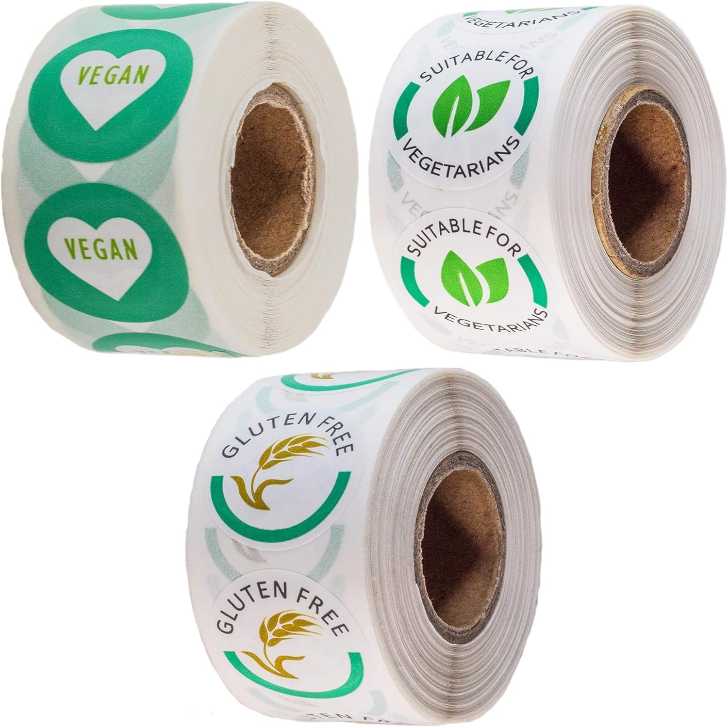 Mr Label Catering Stickers Pack Of 3 Rolls Vegetarian Vegan And Gluten Free Amazon Co Uk Kitchen Home