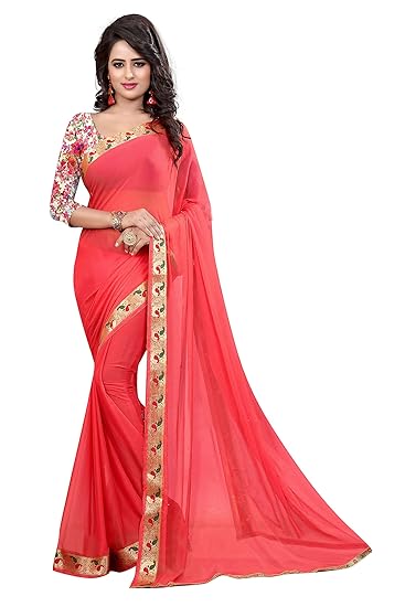 amazon red saree