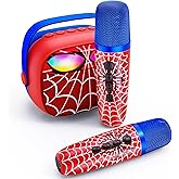 Mini Karaoke Machine for Kids,5 Voice Effects - Portable Bluetooth Speaker with 2 Wireless Mics LED Lights for Boys Girls Ages 3-12| Kids Karaoke Machine Birthday Gift Toy for Singing,Party & Play