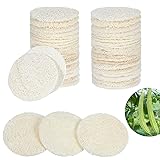Nogeqi 30 Pcs 2.17 Inch Natural Loofah Sponge Pads