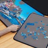 Becko US Jigsaw Puzzle Board Portable Case Storage 1000 Pieces Non-Slip Dark view 7