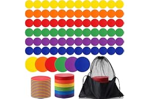 Tinideya TPE Floor Spot Markers Dots for Gym Flat Non Slip Spot Marker Dance Dot for Gym Sports Soccer Basketball Agility Training Field Marking Equipment