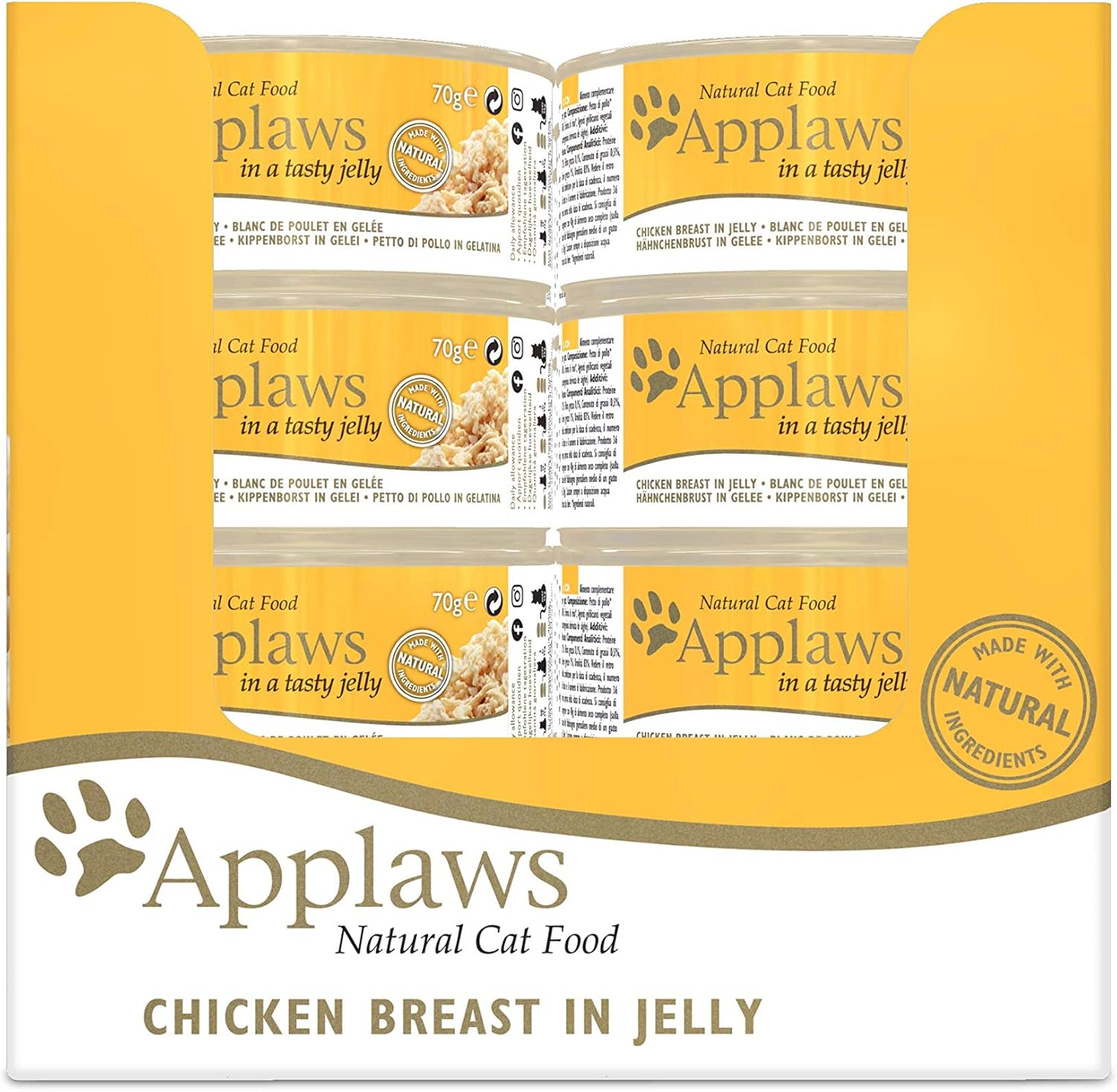 Applaws Natural Wet Cat Food, Chicken in Jelly 70 g Tin (Pack of 24 Tins), 70 g (Pack of 24) - Image 5