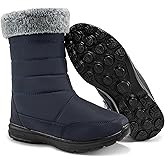 Decould sylf Snow Boots for Women Mid Calf 2026: Winter Warm Fur Lined Shoes Comfortable Waterproof with Zipper for Outdoor Walking