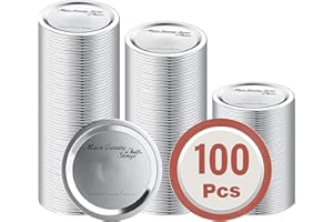 Regular Mouth Mason Jar Lids, 100 Count - 70MM Canning Lids, Ball Jar Lids, 100% Fit & Airtight Leak Proof Canning Lids for B