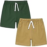 GFQLONG 4 Pack Toddler Boys Shorts, Kids Summer Active Running Short with Drawstring