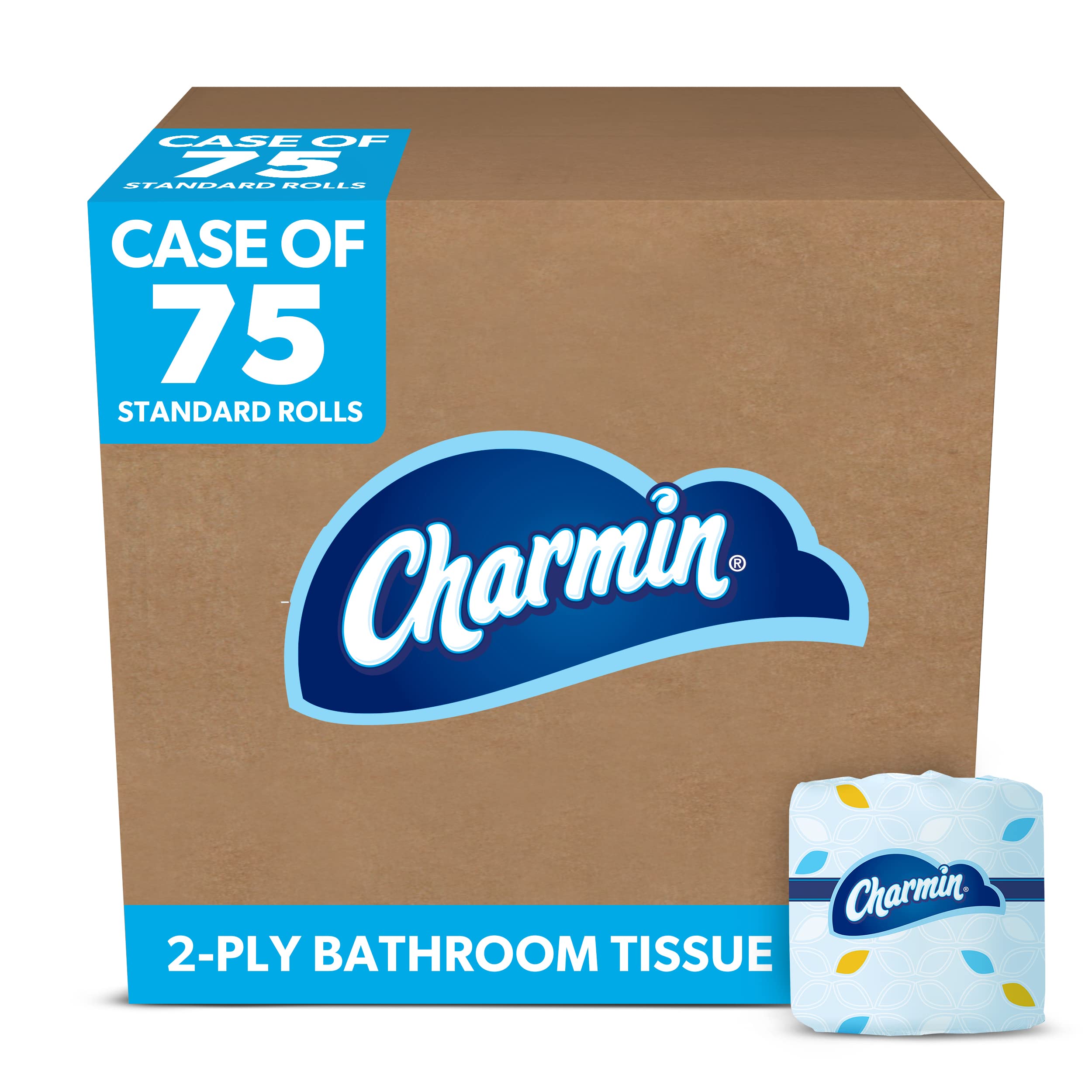 Photo 1 of Charmin Commercial Bathroom Tissue, Septic Safe, Individually Wrapped, 2-Ply, White, 450 Sheets/roll, 75 Rolls/carton