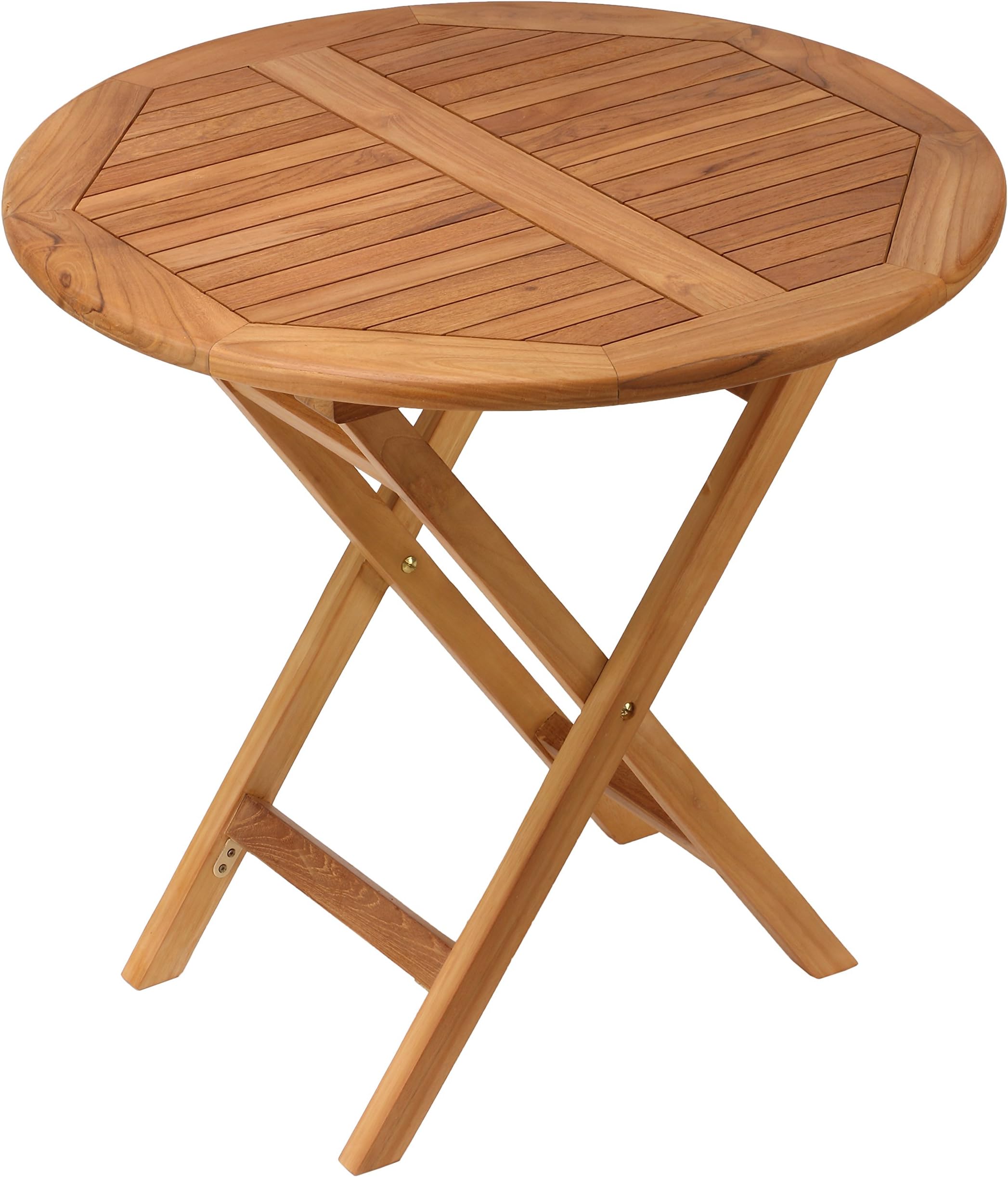 Bare Decor Mika Genuine Teak Folding Outdoor Dining Table, 31-Inch