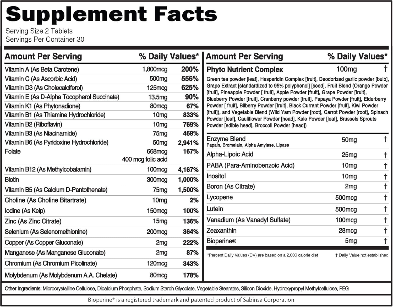 Evlution Nutrition VitaMode High Performance Men’s Multivitamin, Full Spectrum Vitamins & Minerals, Immune Health, Vitamin C & D, Zinc, Antioxidants, Skin, Hair, Bone, Eye Health (30 Servings): Health & Personal Care