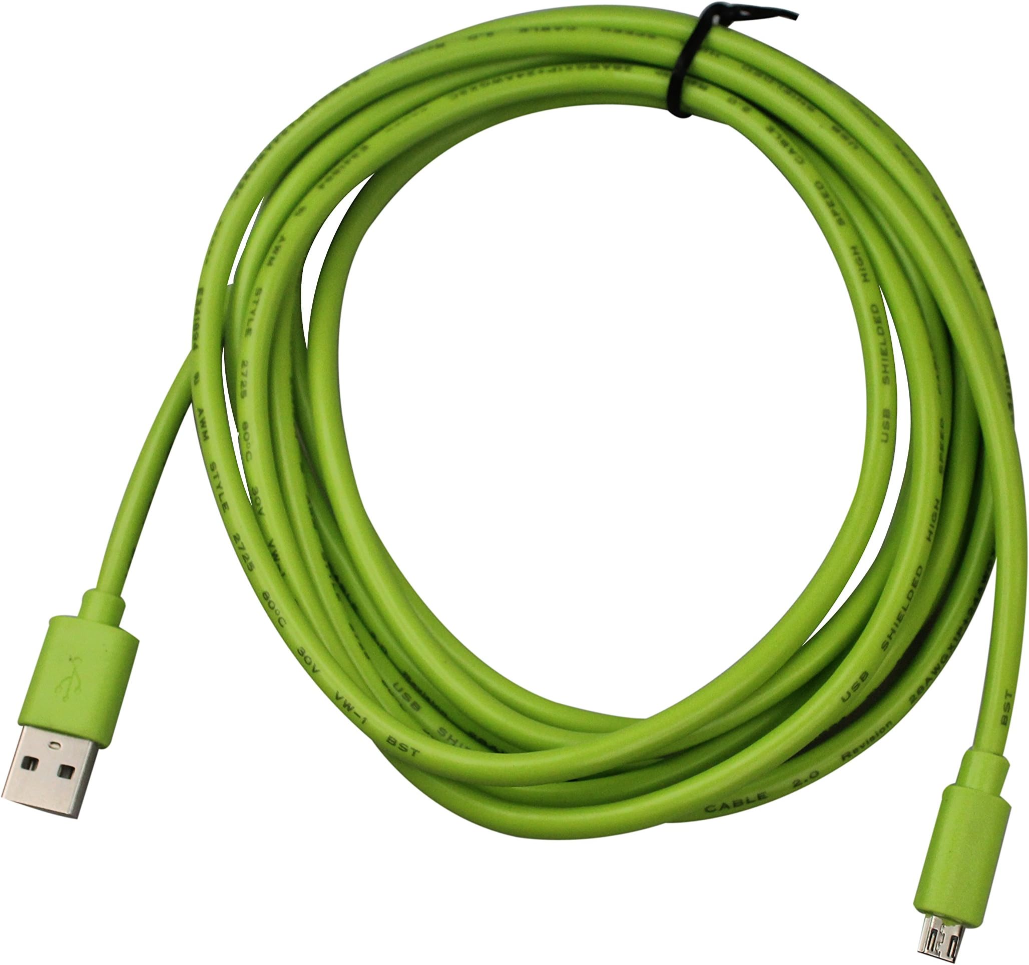 Teckology 10FT/3M Micro USB Cable Extra Long Hi-Speed Heavy SYNC Cord Data Charger Fast Powerline Universal for Samsung and 99% Android SmartPhone Green