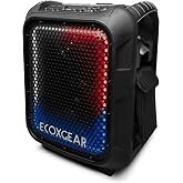 ECOXGEAR: EcoBoulder Ultra &ndash; 121dB Loud Rugged Bluetooth 5.1 Speaker, IP67 Waterproof, Drop and dustproof with Party Lights, 50+ Hours runtime, it Even Floats &ndash; Black
