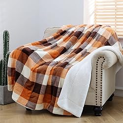 SOCHOW Buffalo Plaid Sherpa Fleece Throw