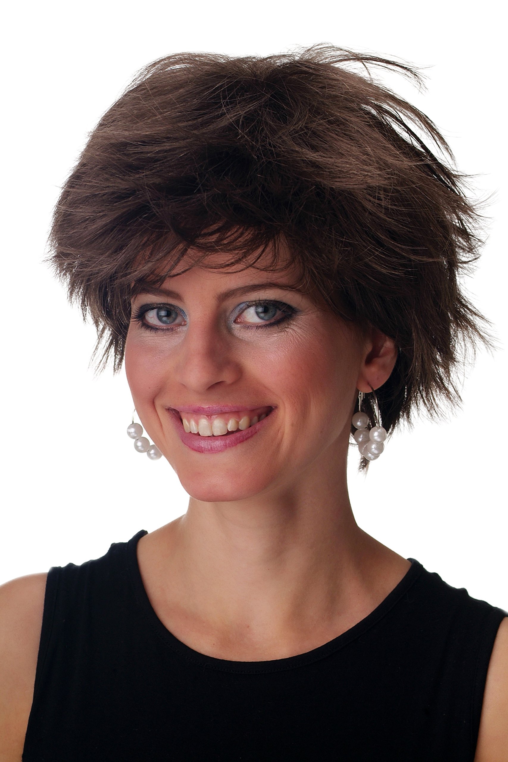 WIG ME UP - GFW1843-8 Lady Man Quality Wig short wild teased spikey volume brown