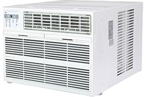 Arctic Wind 10,000 BTU 230V Through the Wall Air Conditioner with Supplemental Heat and Remote Control, Through the Wall AC Unit for Apartment, Bedroom, Medium Rooms up to 450 Square Feet in White