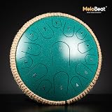 MeloBeat 13 Inch 15 Note D Major Steel Tongue Drum Malachite Green view 2