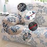 Teynewer 1-Piece Fit Stretch Sofa Cover Provence Print 1 Seater view 3