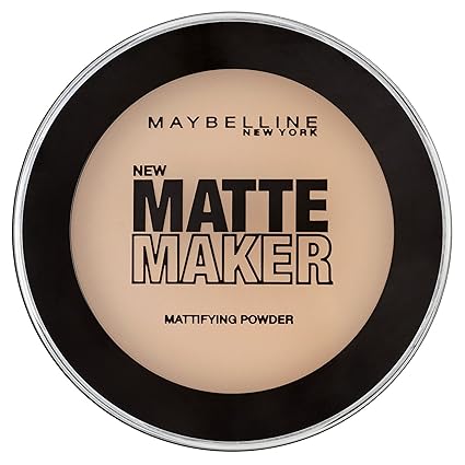 Maybelline Matte Maker Puder Nr. 20 Natural Beige, nimmt überschüssiges Öl auf der Haut auf, für einen perfekt mattierten Tei