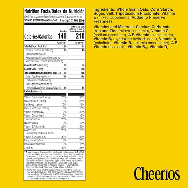 CHEERIOS CEREAL, LIMITED EDITION HEART SHAPES, AFFIRMATIONS BOX, HEART HEALTHY, GLUTEN FREE, LARGE SIZE, 12 OZ