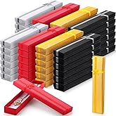 Remuuly 48 Pcs Jewelry Gift Boxes Bulk Cardboard Necklace Gifts Box with Bow Paper Empty Bracelet Gift Box with Lid for Mother's Day Anniversary Wedding, 7.9 x 1.6 x 0.9 Inch, 4 Colors