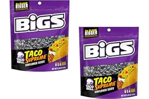 Taco Bell Flavored Sunflower Seeds - Taco Supreme - Pack of 2 - Tasty Snack for Anytime and Anywhere - Smiling Sweets - Perfect for Sporting Events and Roadtrips