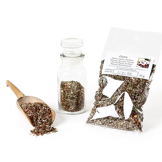 Gyros Gewürzmischung griechisch, Souvlaki Gewürz, Gyros Würzer, Grillgewürz, Kebab Gewürz, Greece BBQ Rub, glutenfrei, 25g