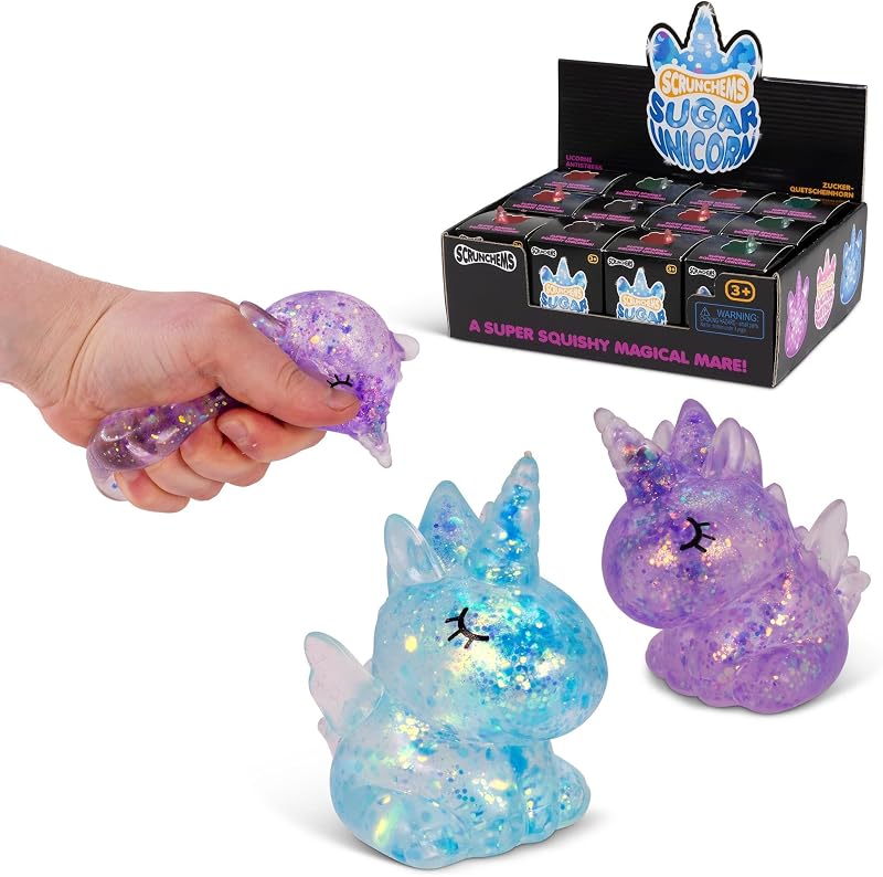 Sugar Unicorn Squishy Stress Ball Toy - Assorted Colours - Ages 3+