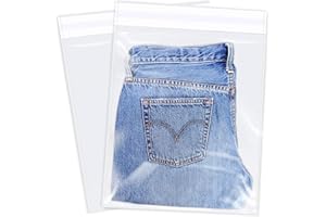 iMailer - 100 Count - 10" x 13" Clear Cellophane Bags Self Seal- Cello Large Resealable Plastic Poly Bags for Prints, Photos, Documents, Clothing, T-Shirt