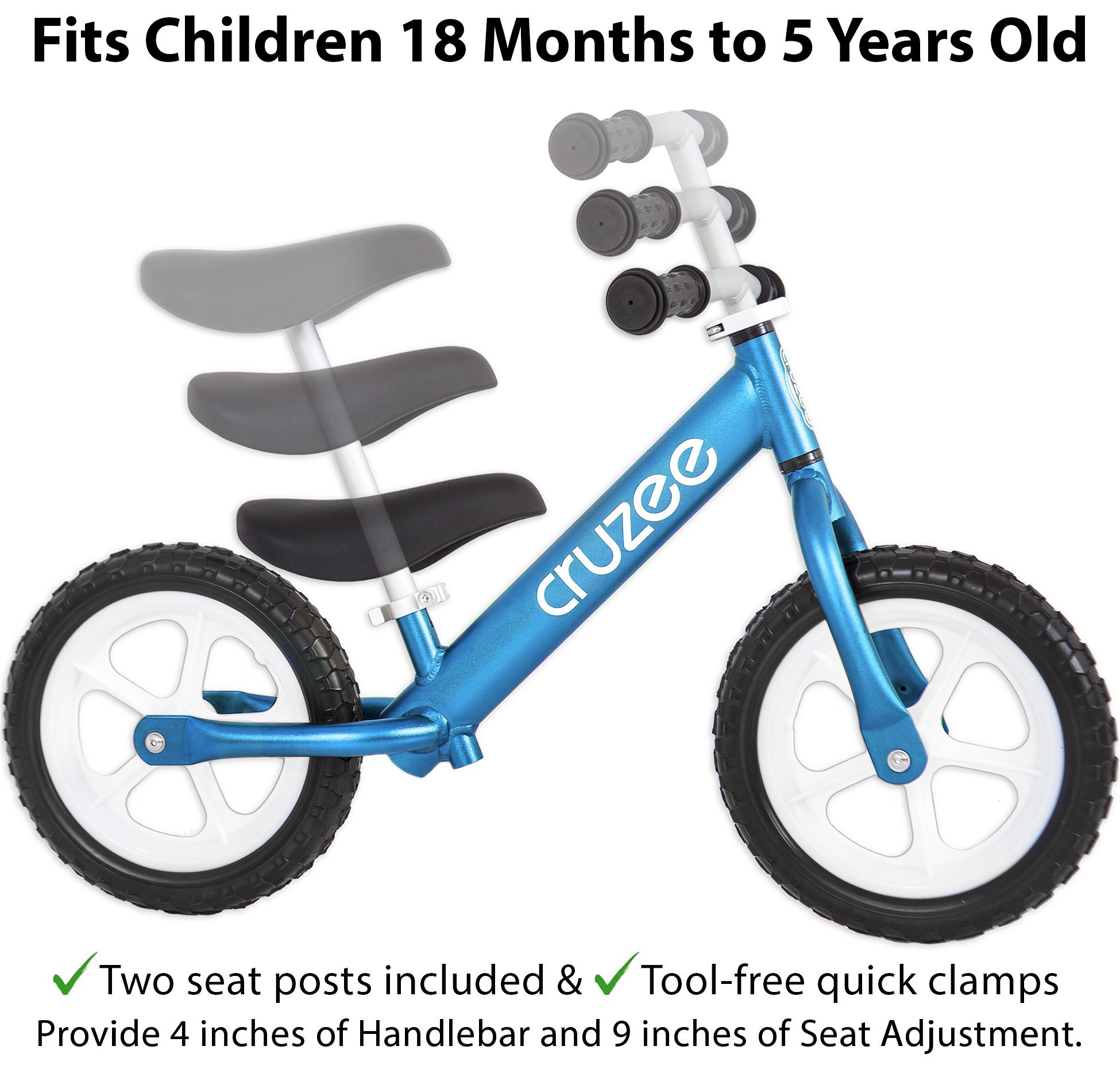 Cruzee Ultralite Balance Bike (4.4 lbs) for Ages 1.5 to 5 Years Best