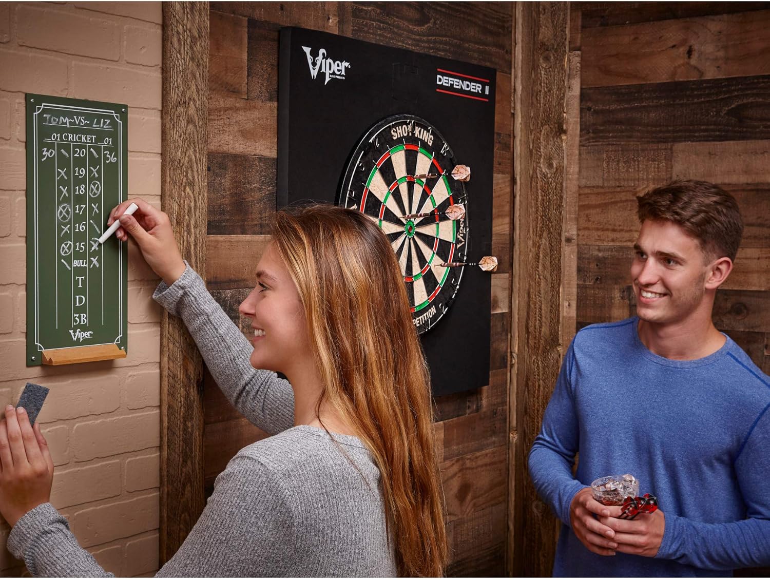 Viper Chalk Scoreboard: Cricket and 01 Dart Games, Green, 15.5" H x 8" W : Dart Equipment : Sports & Outdoors