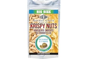 Orange Crate Food Company Salt & Vinegar Krispy Nuts Are A Highly Addictive Delicious Snack In A Big Bag and Makes a Great Gi