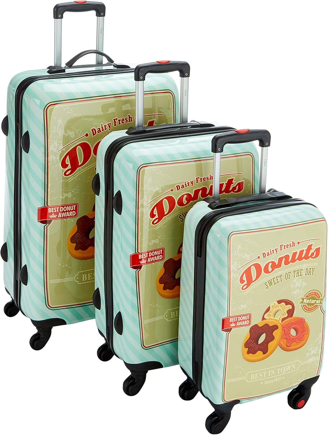 F23 3TLG. TrolleySet, ABS/PC, Donut, Mint, TSASchloss Luggage Set