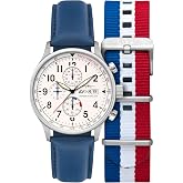AVI-8 Hawker Hurricane Men's Pilot Watch &ndash; Classic Chronograph, Japanese Quartz Movement, Stainless Steel Case, Leather Strap, AV-4011