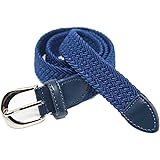 Ceinture Élastique Femme Stretch Tressée 25 Mm – Boucle Dorée, 5 Tailles XS-XL, Ultra Confort